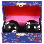 Bile pentru relaxare Yin si Yang - Negre Set 2 bucati  BLM023